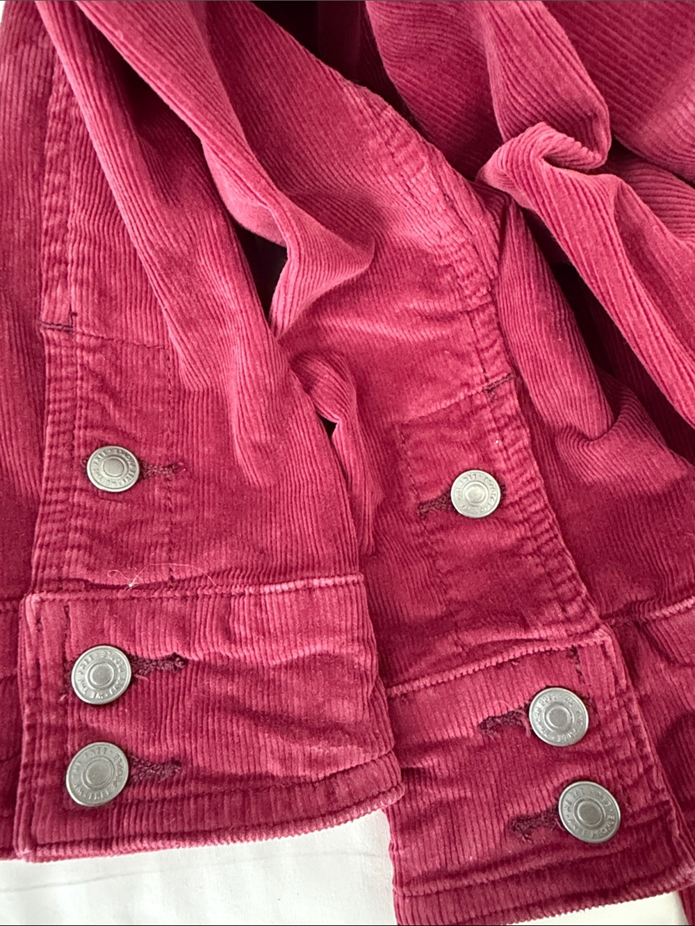 Free People Corduroy Zip-Front Jumpsuit in Burgundy - Picture 12 of 13